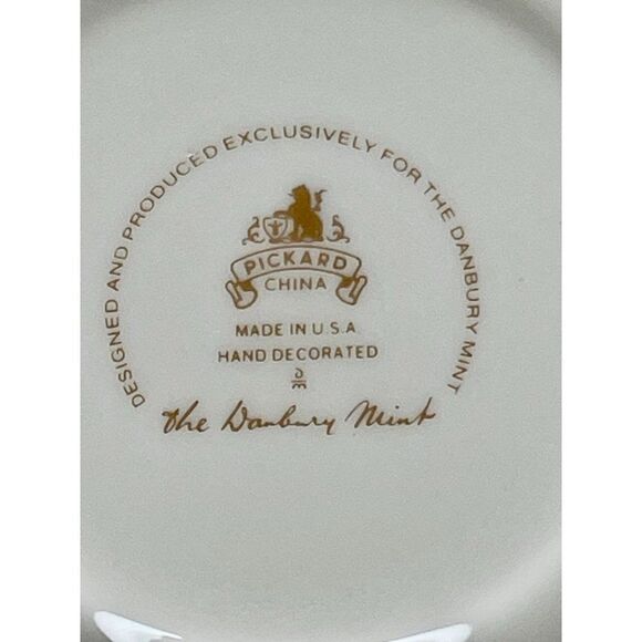 Vintage Demitasse Teacup and Saucer Pickard China The Danbury Mint - Picture 5 of 5